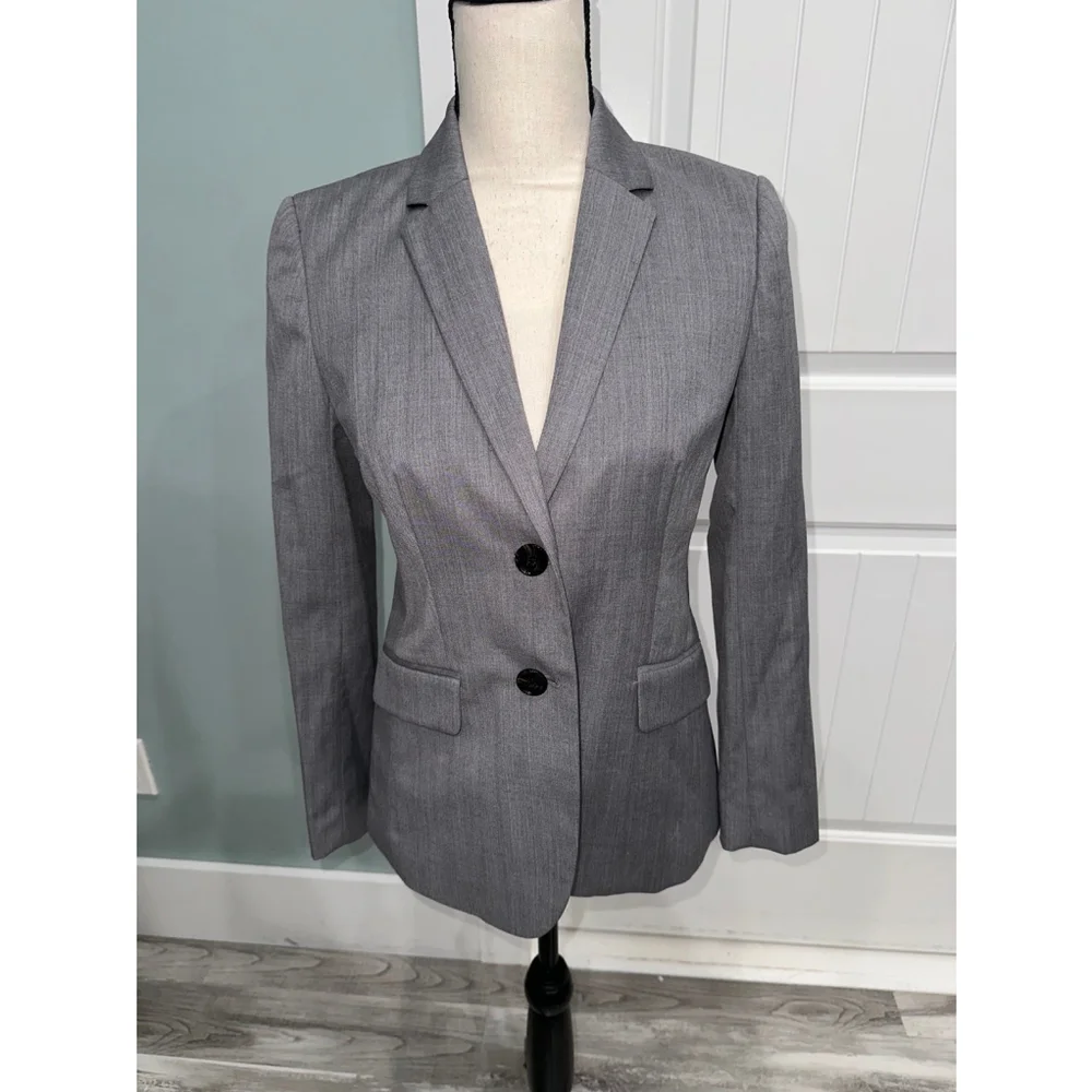 J. Crew Women’s Grey wool blend blazer jacket size 2P